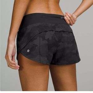 Lululemon Speed Up Low Rise Lined Short 2.5” - in BLACK (not camo)
